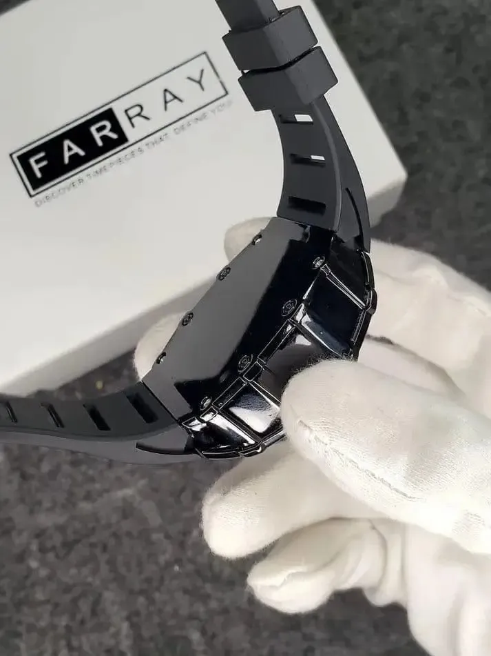 Richard Black Belt Skeleton Watch - photo 5