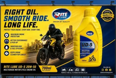 🏍️ RITE LUBE UD-5 20W-50 (700ml) For Sale in University Road | Karachi Ads
