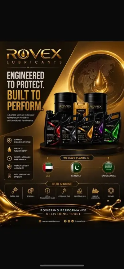 ROVEX LUBRICANTS Advanced German Technology For Sale in Gulistan-e-Jauhar | Karachi Ads