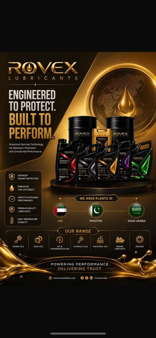 ROVEX LUBRICANTS Advanced German Technology For Sale in Gulistan-e-Jauhar | Karachi Ads - photo 1