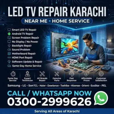 Samsung TCL Sony Lg Toshiba Service Center Karachi Home Service
