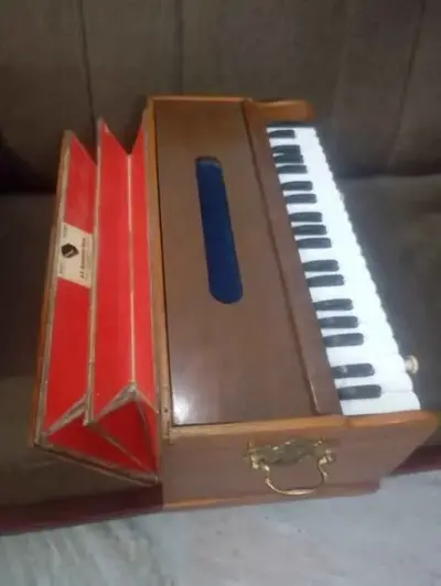 Selling Old Indian Harmonium Tik Wood NS Reeds With Softcase