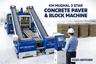 Semi Automatic concrete tiles and paver making plant
