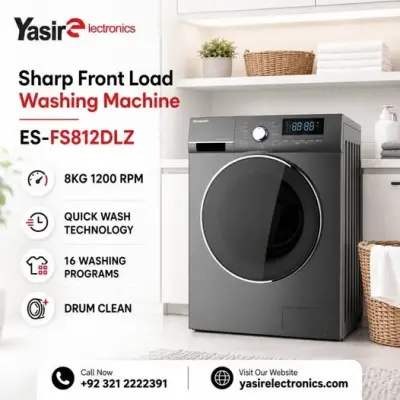 Sharp Front Load Washing Machine ES-FS812DLZ - For Sale in Saddar, Karachi