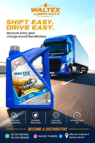 🚛 Shift Easy. Drive Easy. Power Every Mile with WALTEX Ultra 140 Gear Oil. For Sale in Gulistan-e-Jauhar | Karachi Ads