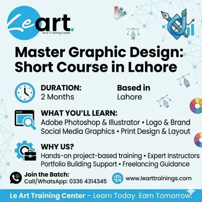 Short Graphic Design: Master Photoshop & Figma in Lahore