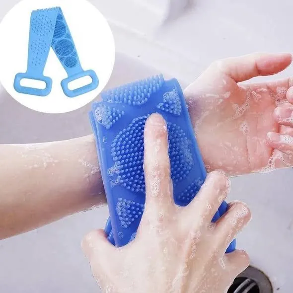 Silicone Back Bath Scrubber Belt Multicolor Non-Slip - photo 3