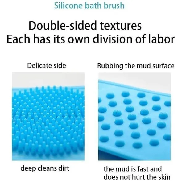 Silicone Back Bath Scrubber Belt Multicolor Non-Slip - photo 4