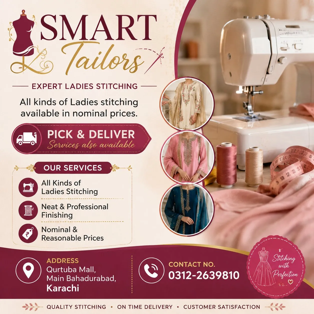 Smart Tailors – Expert Ladies Stitching in Bahadurabad | Karachi Ads - photo 1