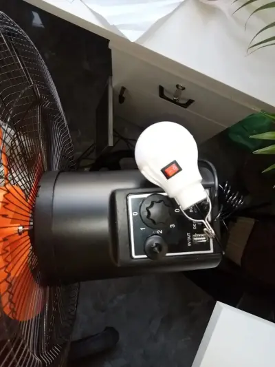 Solar Flow Systems Stand Fan with Solar Panel and USB Output - photo 4