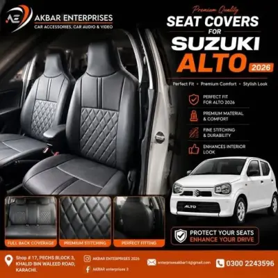 🚗 Suzuki Alto Premium Seat Covers ✨ For Sale in PECHS | Karachi Ads