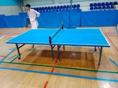 Table Tennis Table (Local) with 4 Wheels Available At As'habi Sports