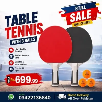 TABLE TENNIS WITH 3 BALLS — SALE STILL NOT CLOSED! 🔥🏓