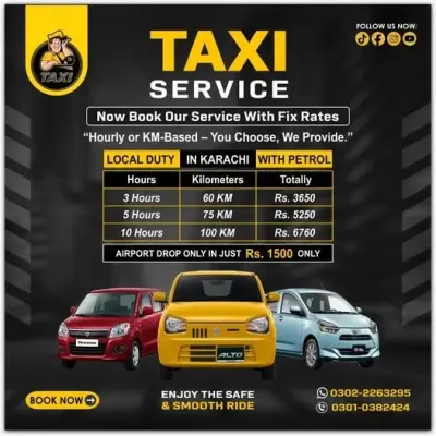 taxi driver services in Gulistan-e-Jauhar | Karachi Ads