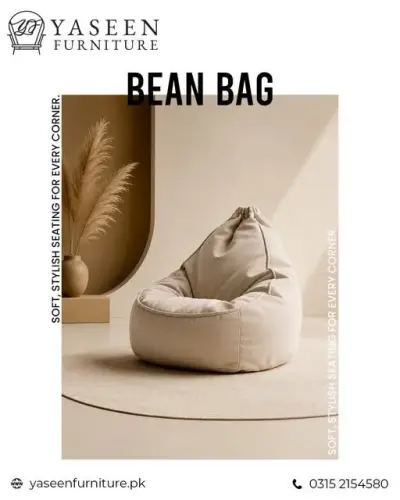 The Bean Bag by Yaseen Furniture is the perfect blend of comfort and contemporary style.