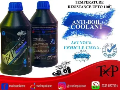 The TXP Anti – Boil Coolant Available in Green & Blue Color.
