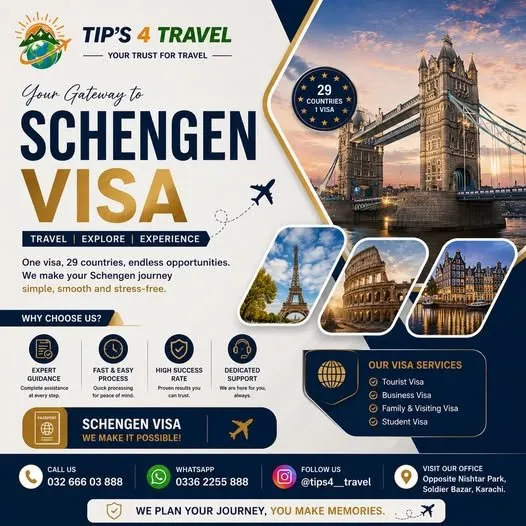 Tips 4 Travel – Trusted Visa & International Travel Services in Soldier Bazar | Karachi Ads - photo 1