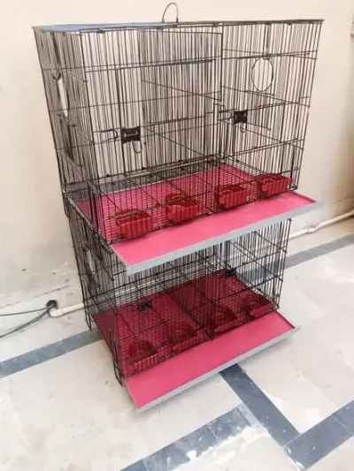 Total 4 portions folding cage side box and sliding Partitions available in cage For Sale in Nazimabad | Karachi Ads