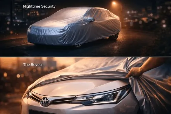 Toyota Corolla (2006–2023) Silver Parachute Car Top Cover For Sale in Gulistan-e-Jauhar | Karachi Ads - photo 1
