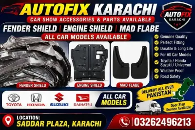 *Toyota Honda Suzuki & All Car Fender Shield + Engine Shield + Mud Flaps!* 🚗🛡️ For Sale in Saddar | Karachi Ads