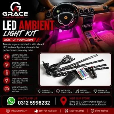 ✨ Transform Your Car Interior with Premium RGB Ambient Lights! 🚗🌈 For Sale in Gulistan-e-Jauhar | Karachi Ads