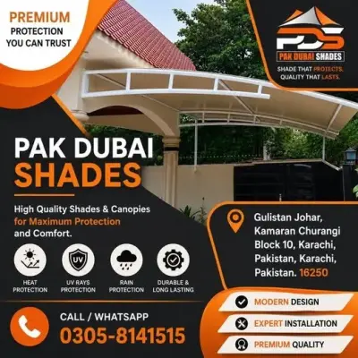 *Transform Your Space with Pak Dubai Shades!** 🏠🚗 For Sale in Gulistan-e-Jauhar | Karachi Ads