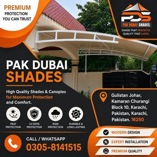 *Transform Your Space with Pak Dubai Shades!** 🏠🚗 For Sale in Gulistan-e-Jauhar | Karachi Ads - photo 1