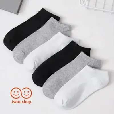 Twin Shop Pack of 3 pairs| Ankle socks for men women| multi-colors| Low cut socks| Short socks - photo 2