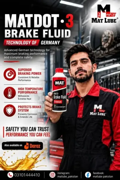 Upgrade your braking confidence with MATDOT-3 Brake Fluid. 🛞🔴