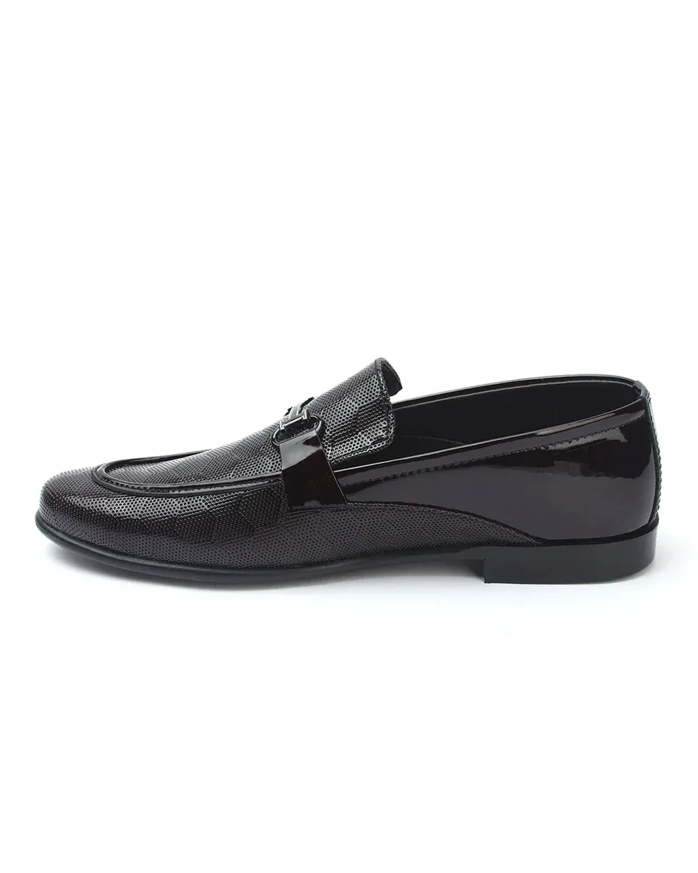 Valuable Maroon Leather Loafers with Buckle Accent For Sale in Gulistan-e-Jauhar | Karachi Ads - photo 1