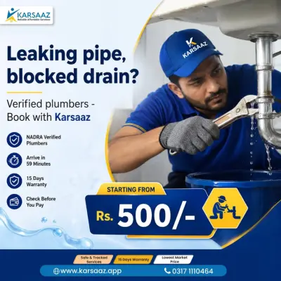verified plumbers to your home in Gulistan-e-Jauhar | Karachi Ads