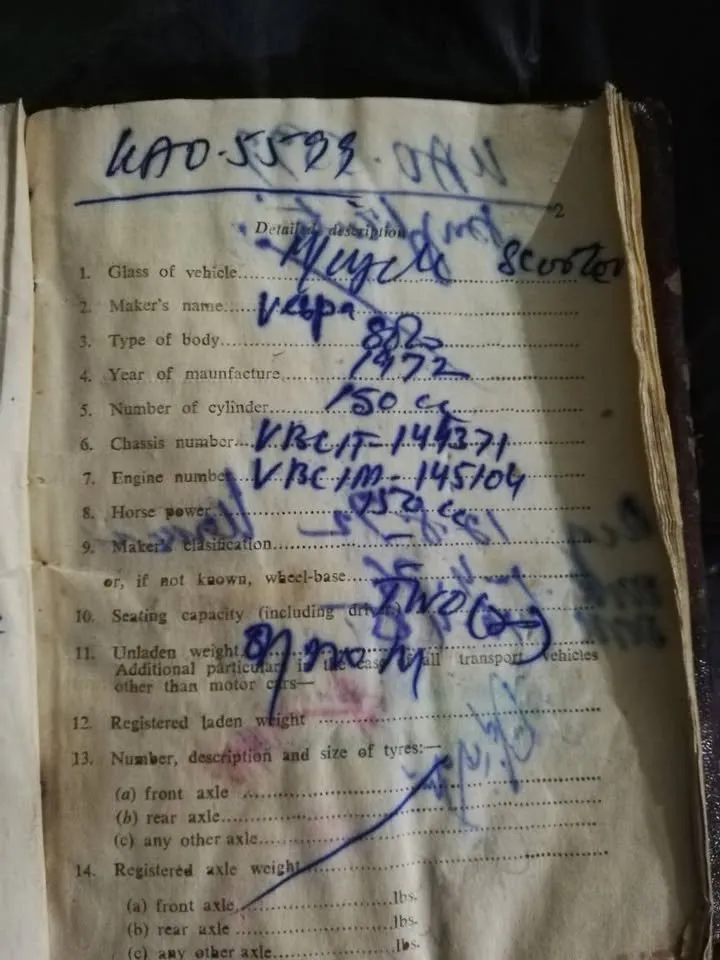 Vespa 1972 For Sale in Gulistan-e-Jauhar | Karachi Ads - photo 3