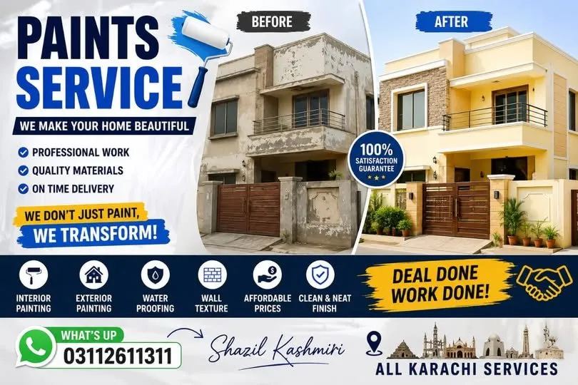 We provide professional painting services all across . in Gulistan-e-Jauhar | Karachi Ads - photo 1
