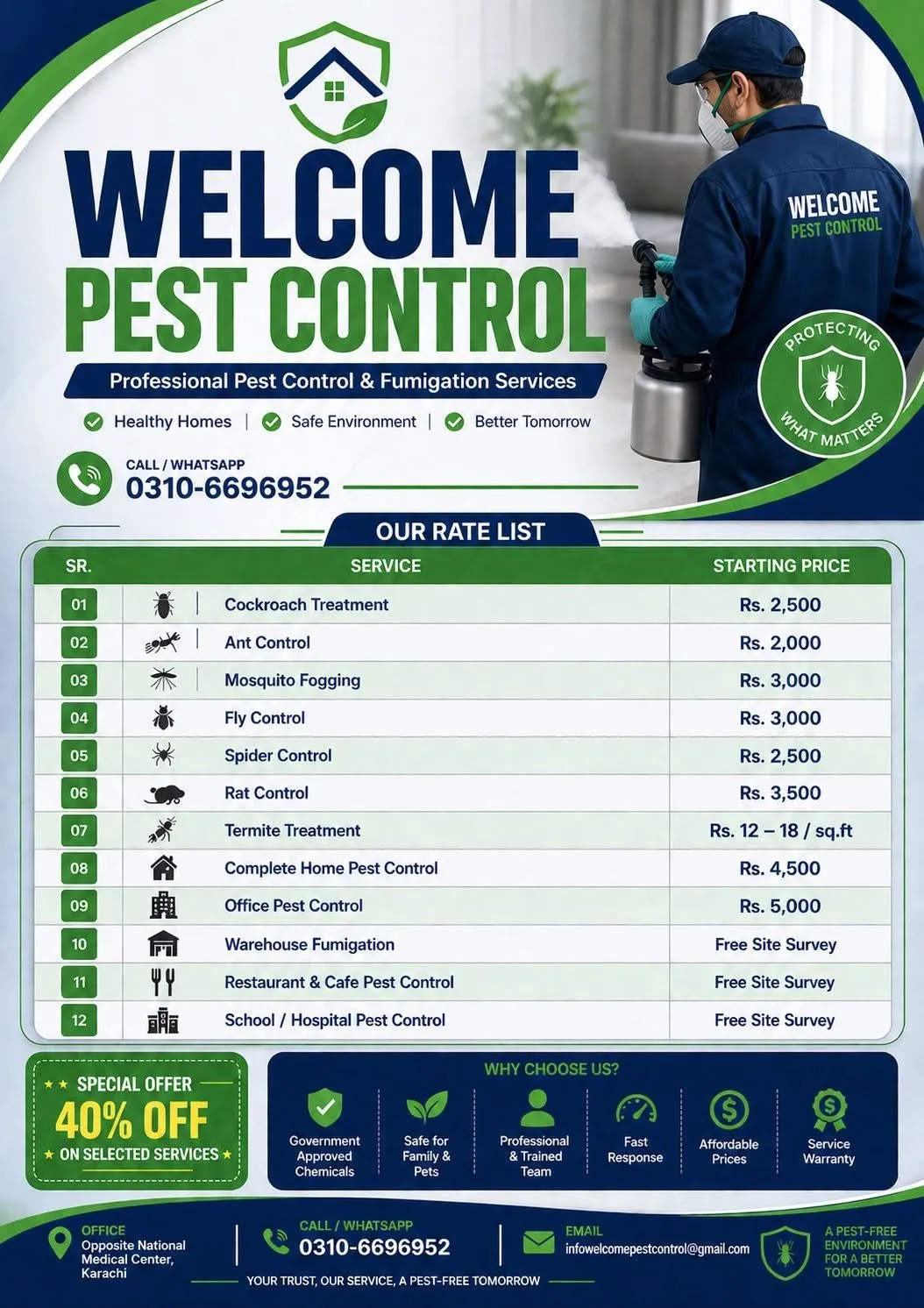 welcom pest control service in Gulistan-e-Jauhar | Karachi Ads - photo 1