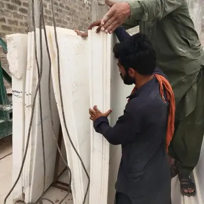 White marble slabs and tiles - photo 4