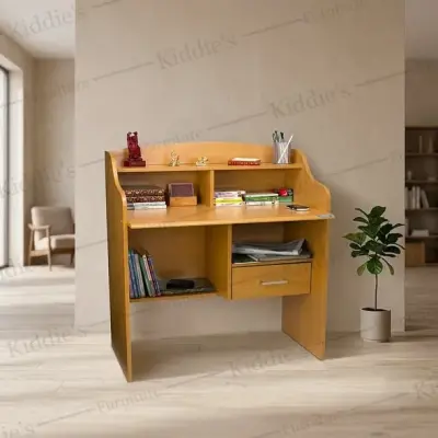 Wooden Study Table with Bookshelf & Drawer – Excellent Condition For Sale in DHA Defence | Karachi Ads