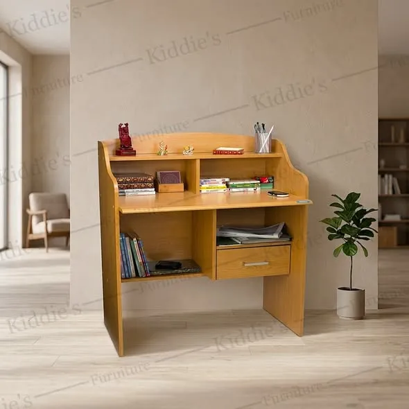 Wooden Study Table with Bookshelf & Drawer – Excellent Condition For Sale in DHA Defence | Karachi Ads - photo 1